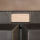 Industrial storage cabinet with 2 brushed steel swing doors, circa 1950