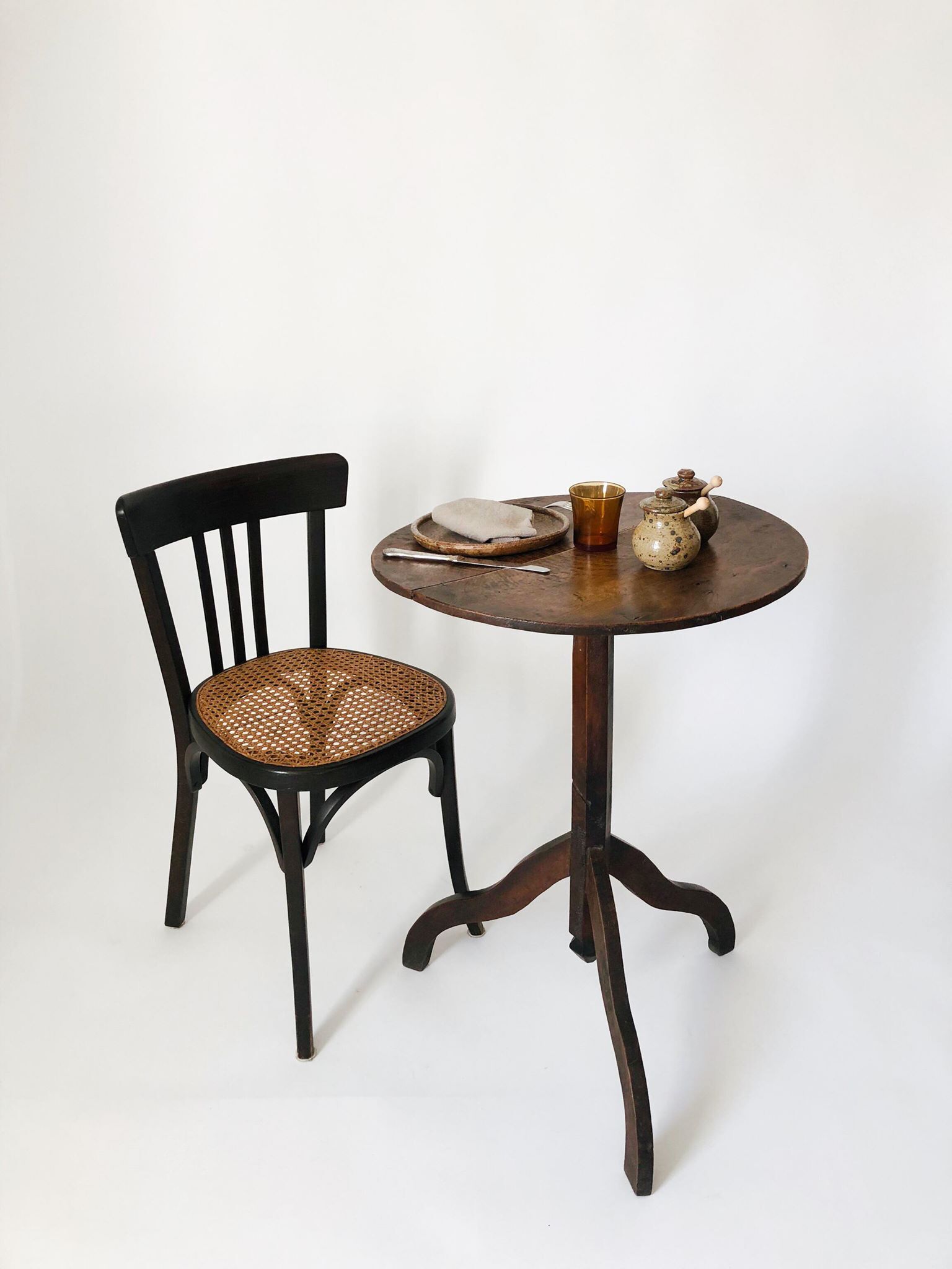 Chaise bistro cannage signée Baumann