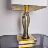 Bd Lumica table lamp, murano glass and brass, Italy, 1970