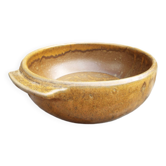 Eared stoneware salad bowl