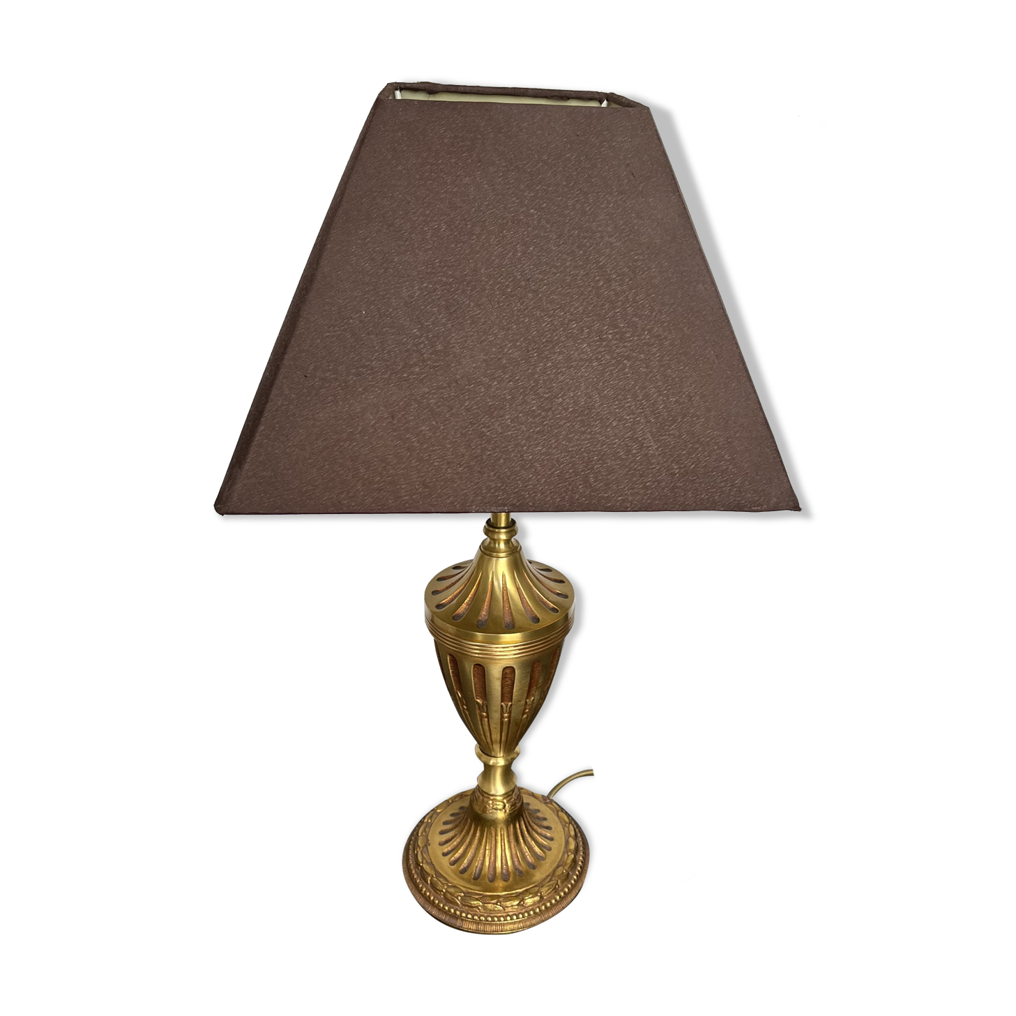 Antique lamp with gilded bronze foot