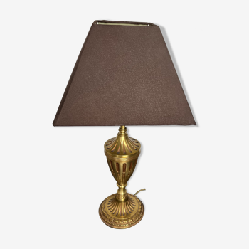 Lampe ancienne au pied en bronze doré