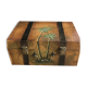 Vintage chest hand painted robinson treasure of the galleon
