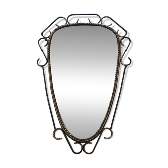 Brutalist antique mirror, sixties era.