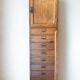 Meuble de métier vintage en bois, 8 tiroirs