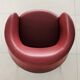 Fauteuil rotatif en cuir Bordeaux par Carl Öjerstam pour Materia, Suède post 2000