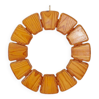 Vintage Wood Wall Mirror