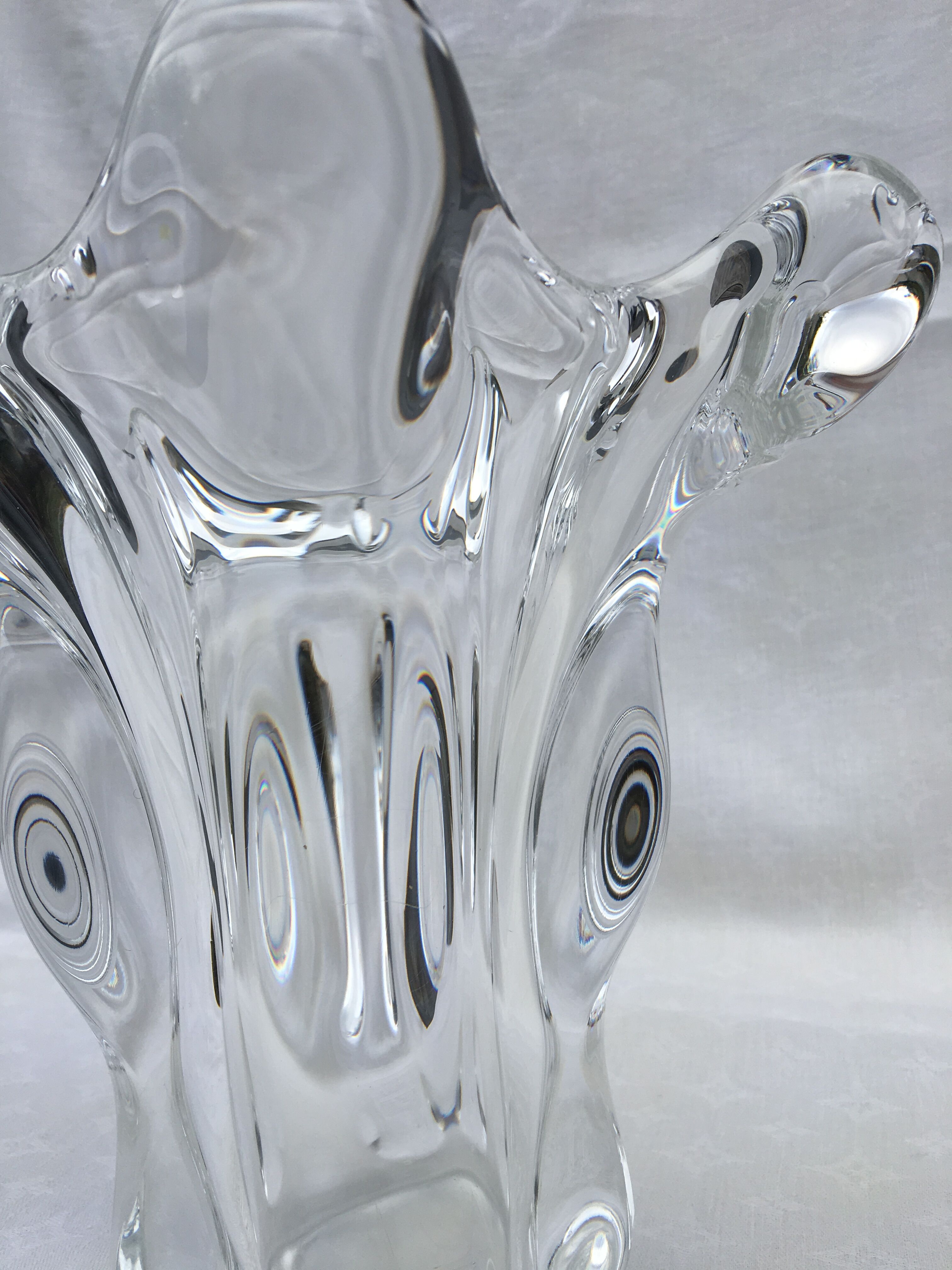 Large vase cascade crystal valves 1950/60 h