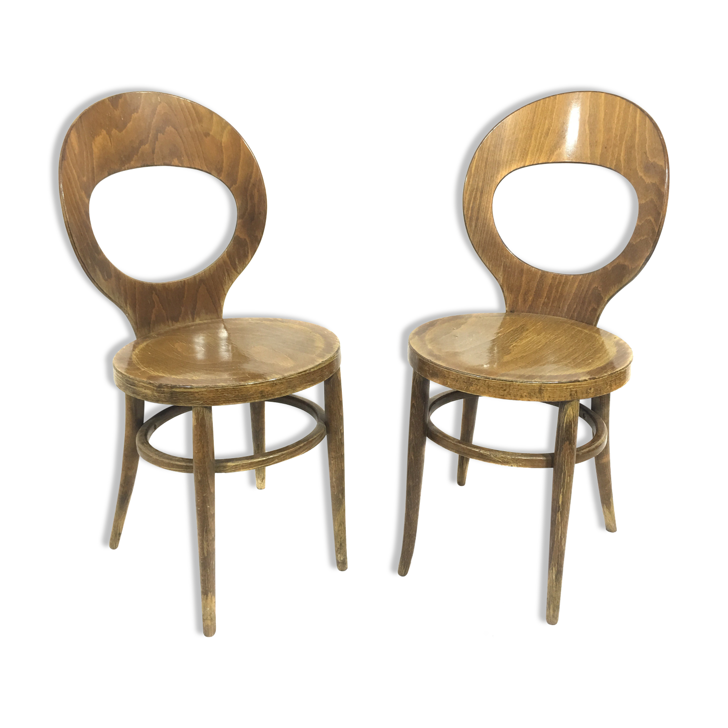 Paire de chaises Baumann modèle Mouette