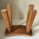 Vintage solid elm stool from the 70s