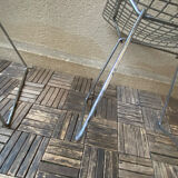 Pair of Harry Bertoia chair for Knoll vintage chrome steel 80s