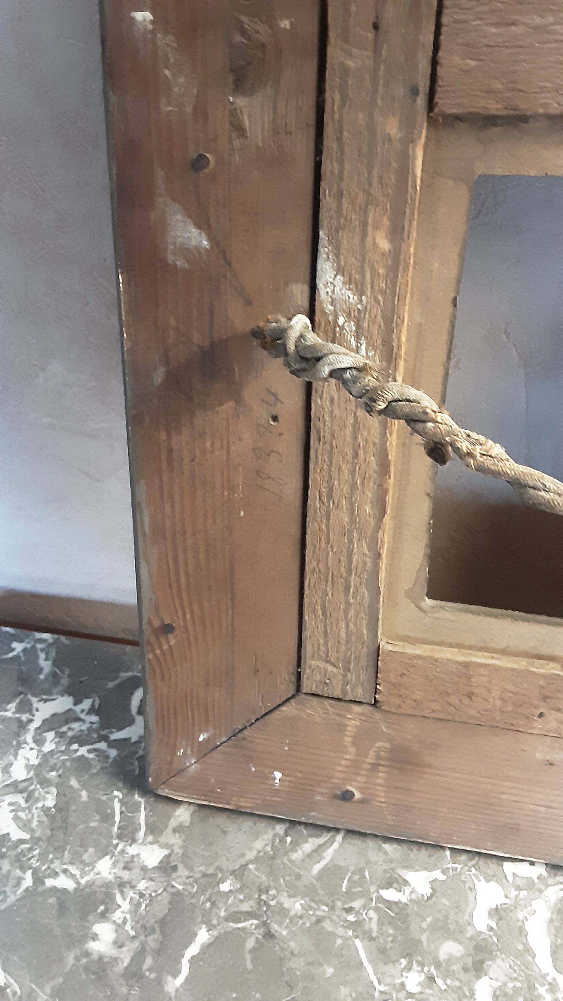 Wood frame and old plaster