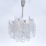 Ice Glass Chandelier by J. T. Kalmar for Kalmar Franken KG, 1960s