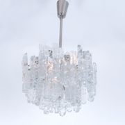 Ice Glass Chandelier by J. T. Kalmar for Kalmar Franken KG, 1960s