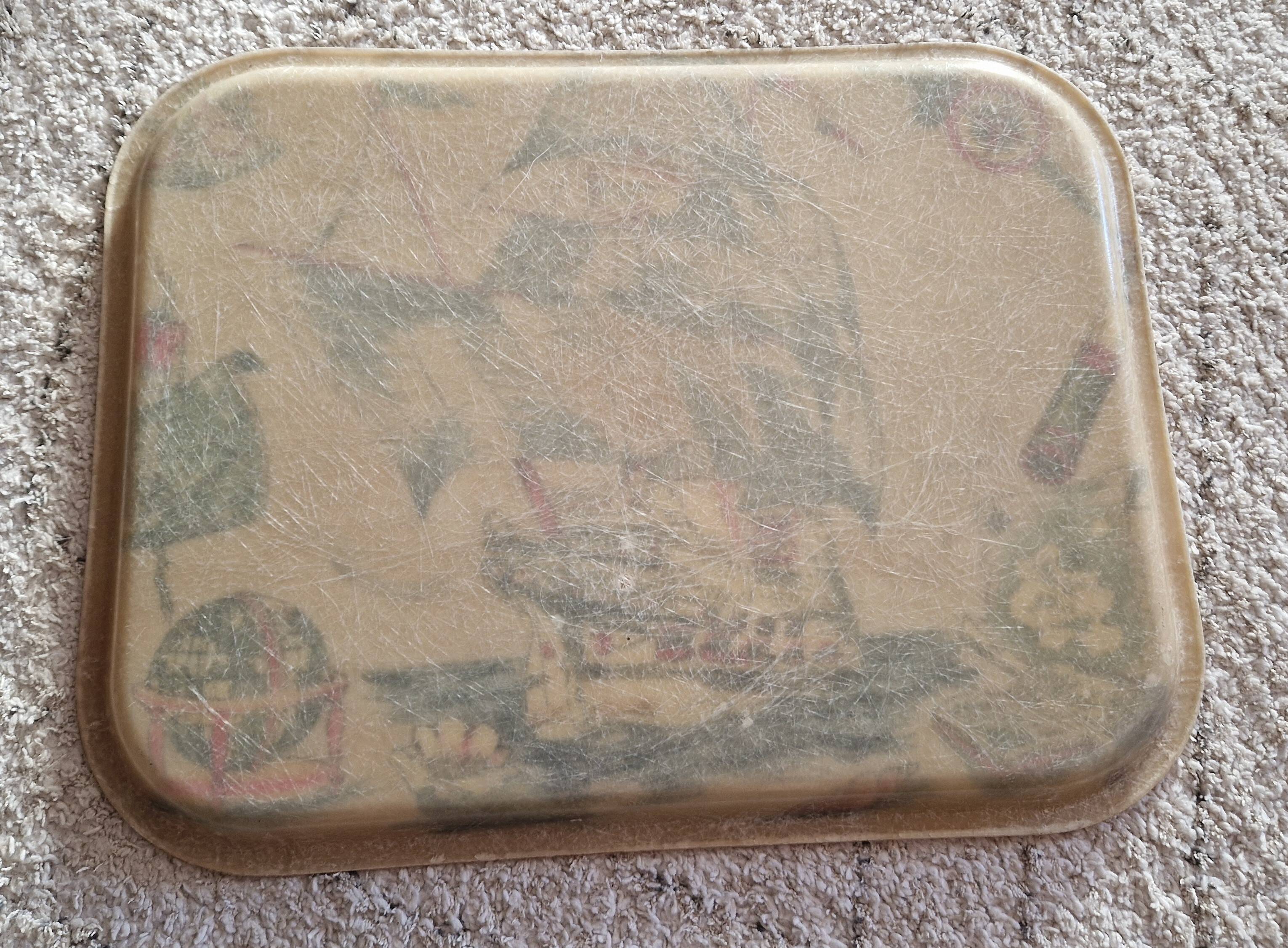 Fiberglass tray, old boat, vintage 1960s