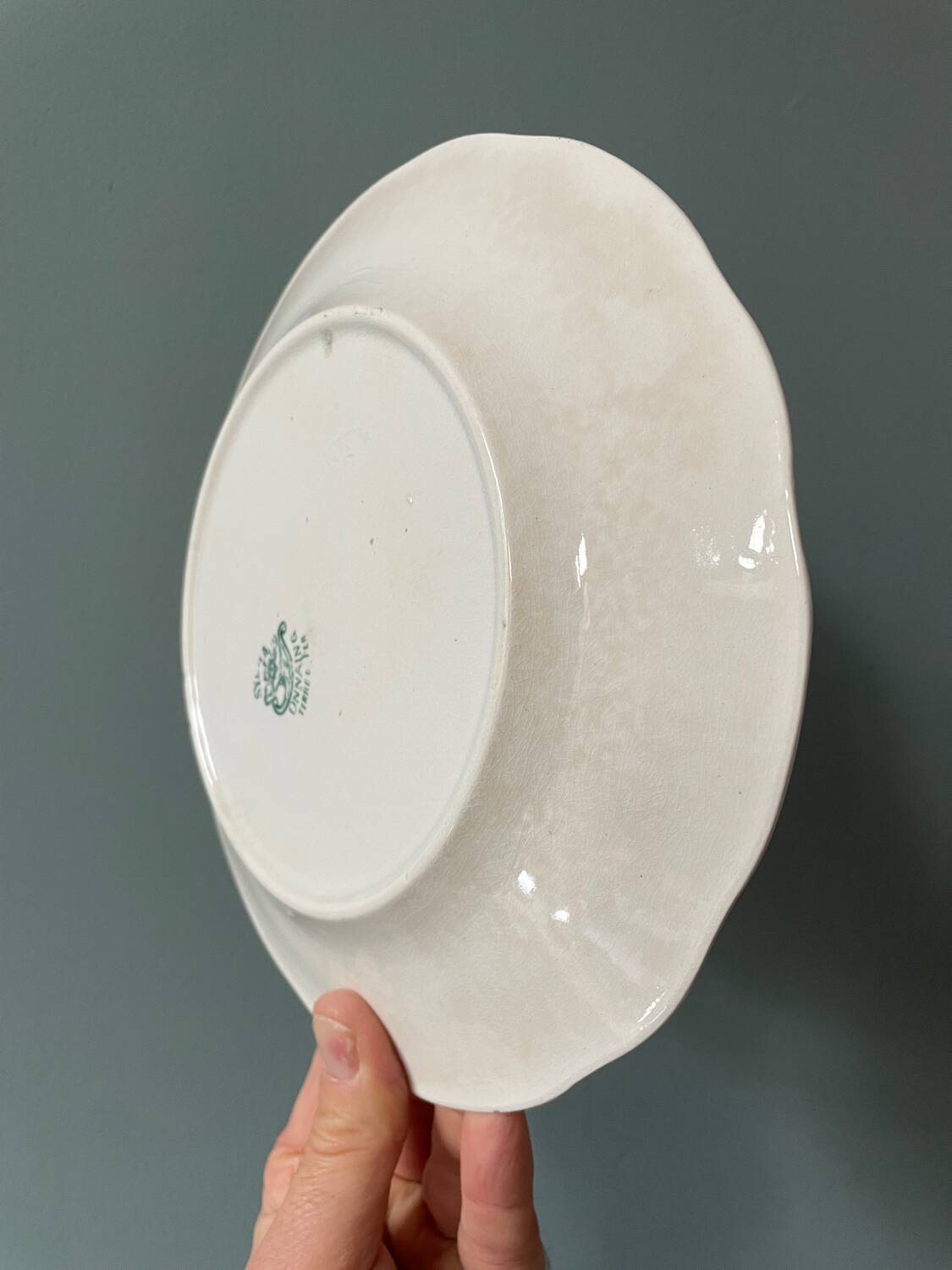 Series of 12 Terre de Fer flat plates in Onnaing earthenware, Sylvia model