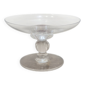 Coupe sur pied Daum France en cristal signé – Centre de table vintage