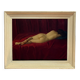 Oil on canvas female nude signed frame 20th century
