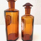 Vintage pharmacy bottles, Set of 2