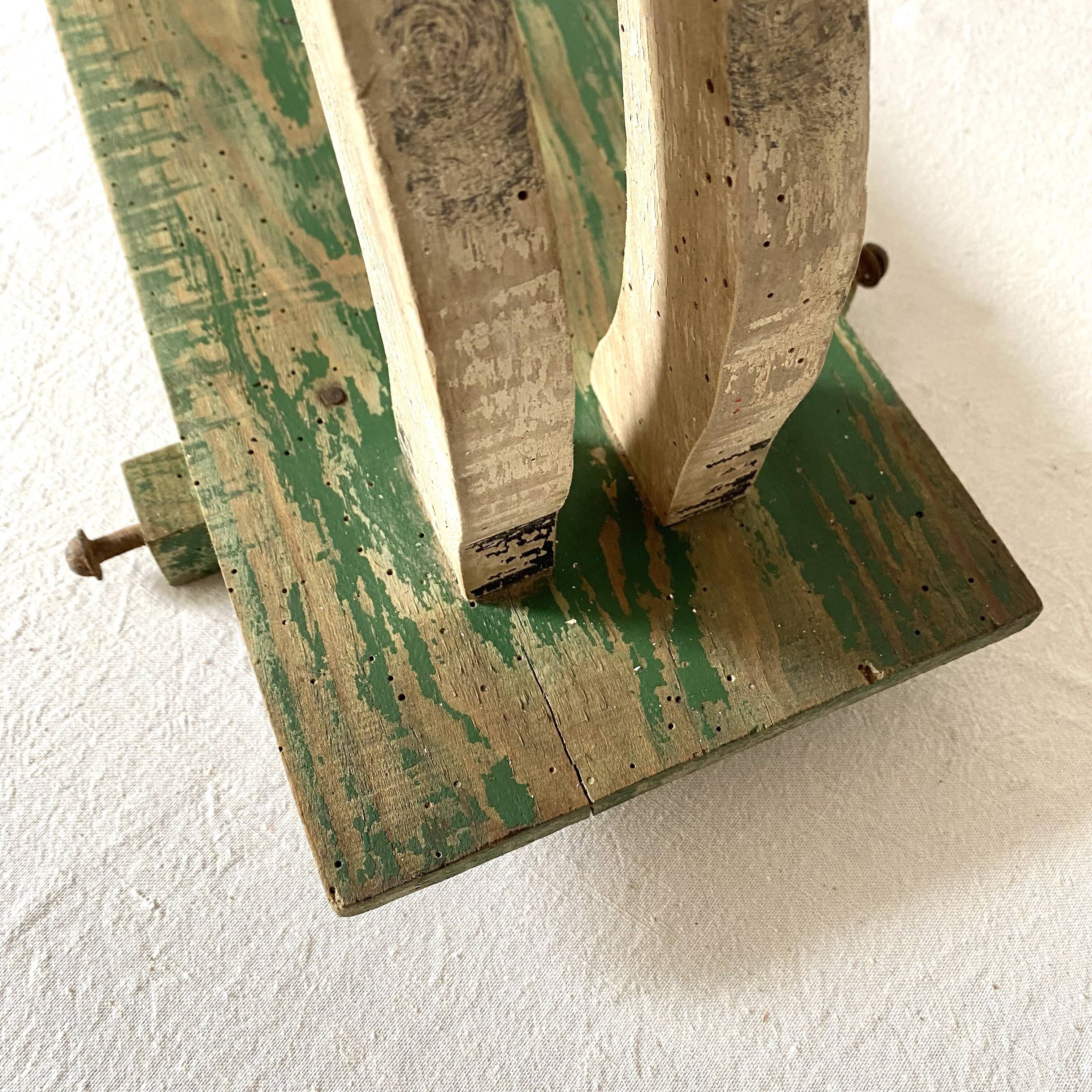 Wooden horse wall shelf, old toy