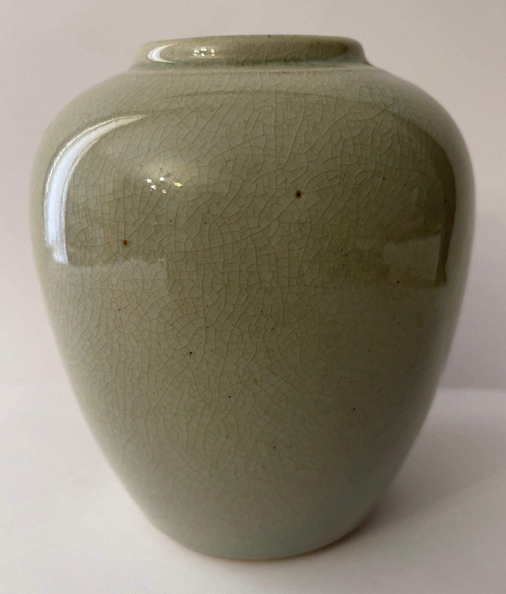 Japan polychrome vase and celadon XIX Naniwaya Okita Japan Nippon
