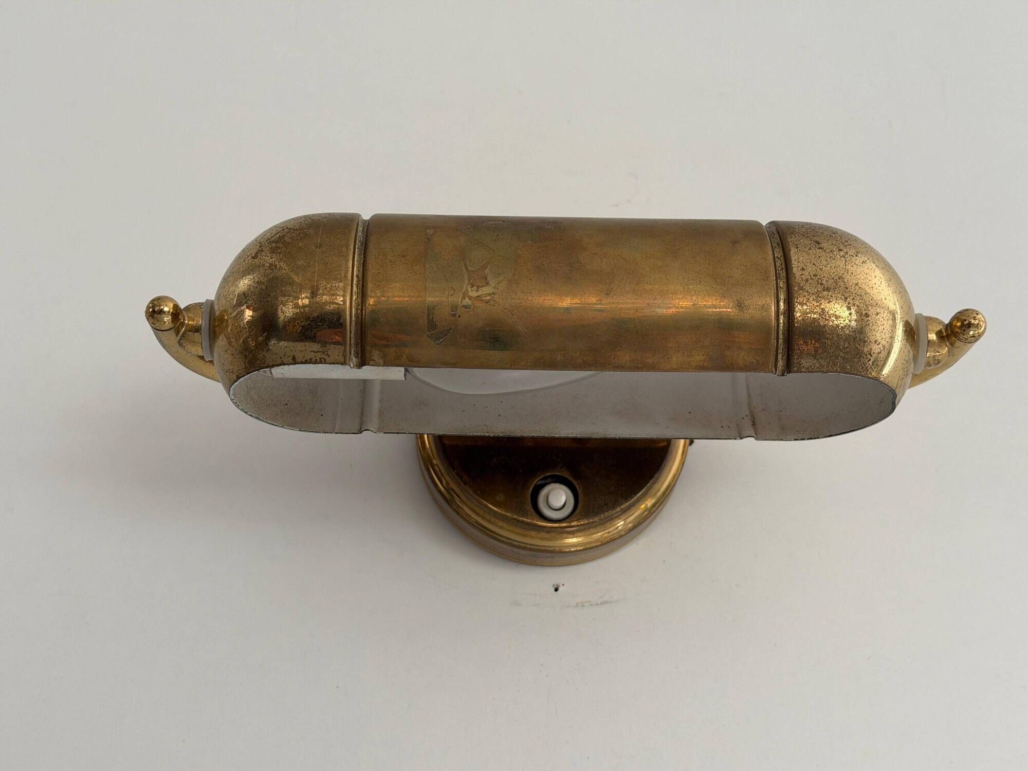 Pair of brass wall lights from the mid-century by N Leuchten, 1960s, Germany.