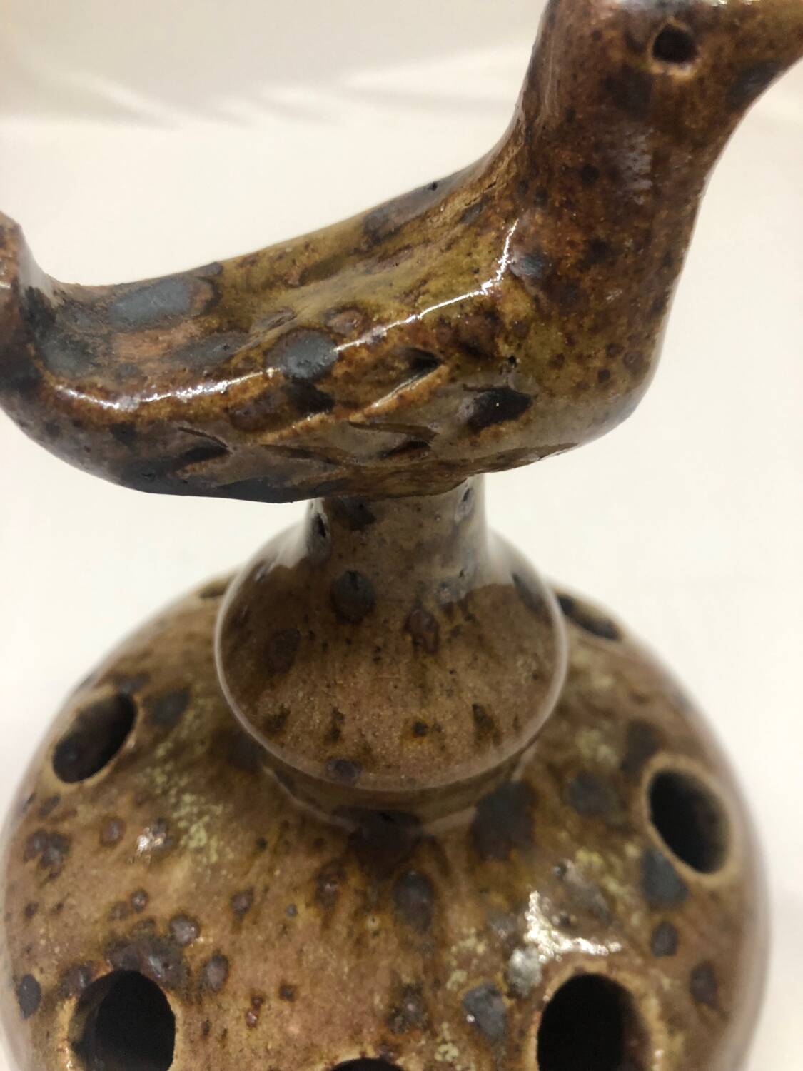 Vase en grès pyrite zoomorphe