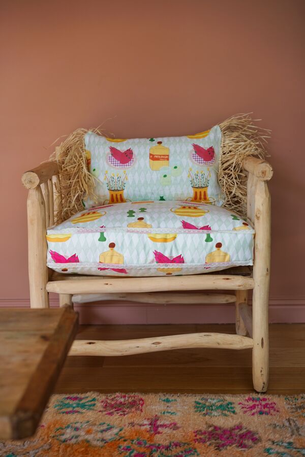 Fauteuil 50's en Kilim