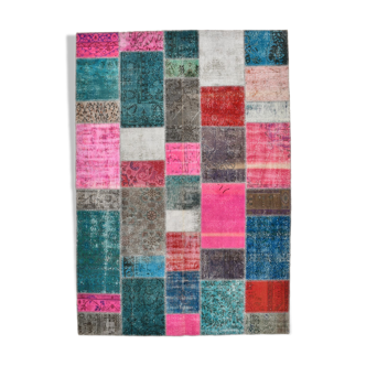 Multicolor vintage rug 306x214cm