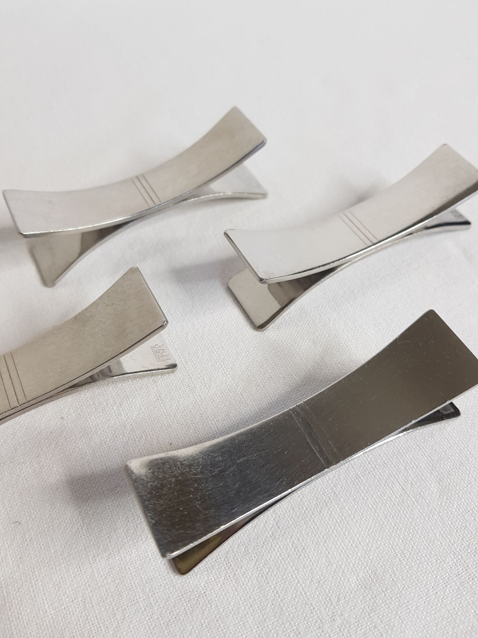 Four knife holders, Letang Remy, Inox