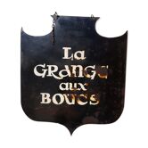Ancienne enseigne blason la grange aux boucs