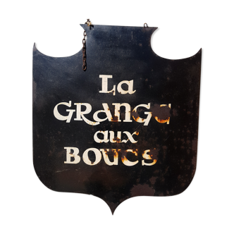 Old sign "la grange aux boucs"