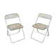 Set of 2 vintage DESIGN PLIA chairs by Giancarlo Piretti for Castelli Italy 1960s