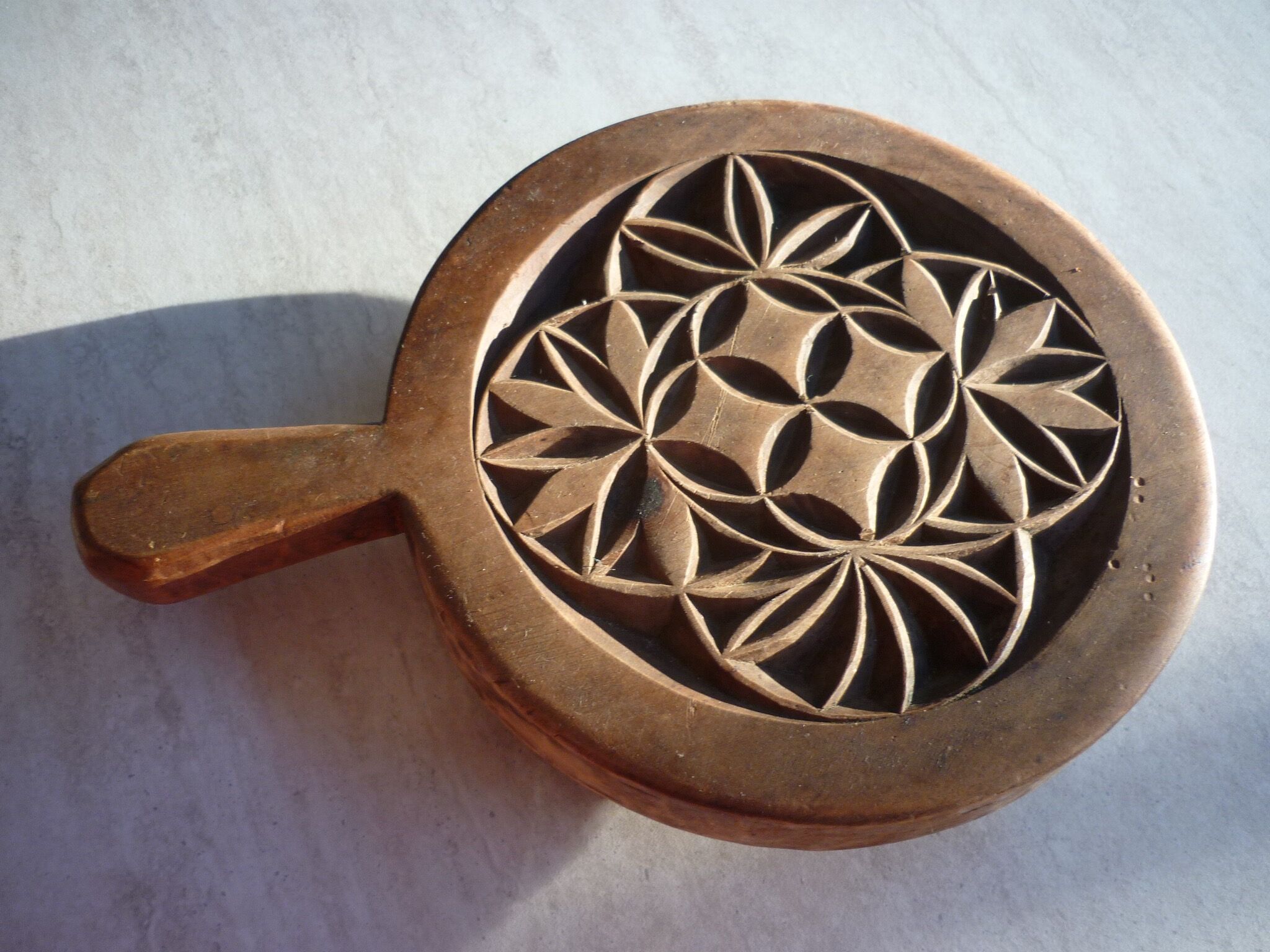 Carved wooden underside