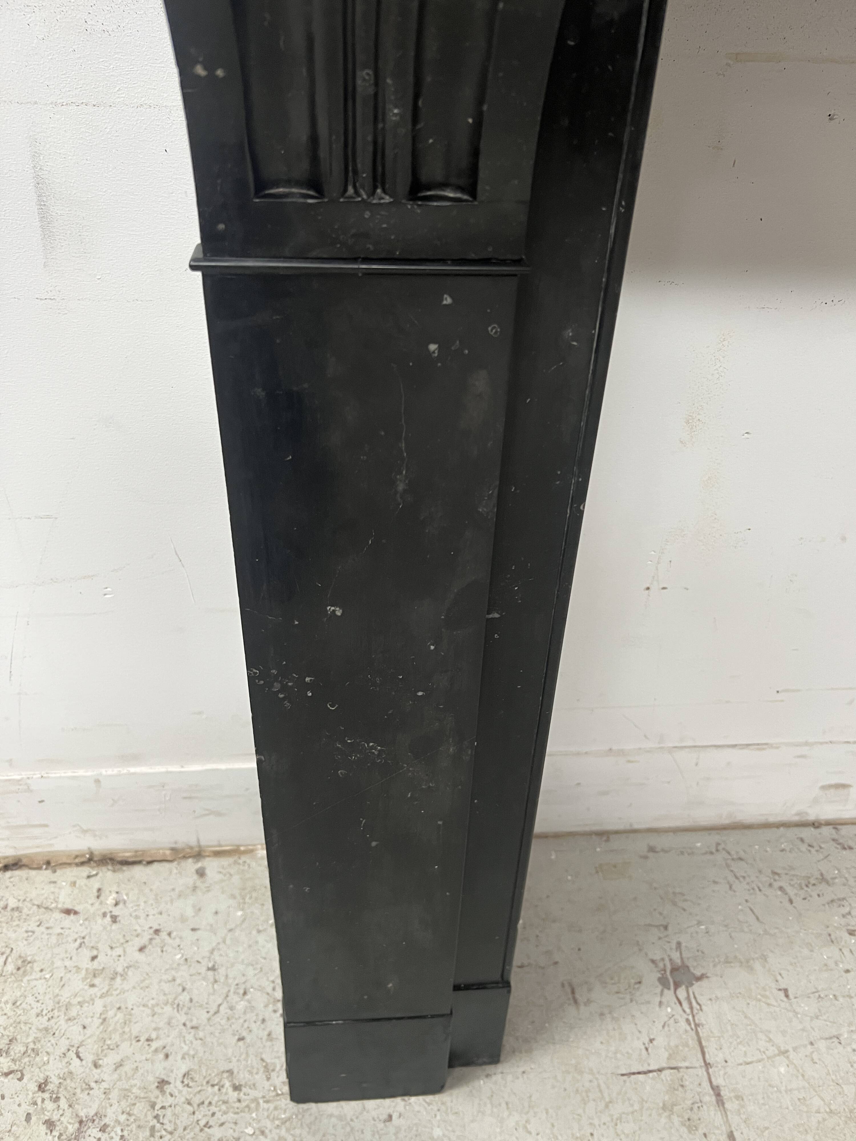 Napoleon III period fireplace with a black marble corbel. 19th century.
