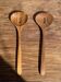 Salad server or large teak spoon in oval openwork shape L30 D9