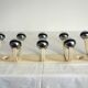 Wall coat rack 10 balls metal and vintage chrome