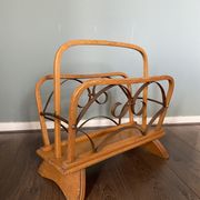 Porte-revue en rotin années 1930