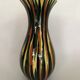 Saint Clement's diabolo vase, decorated with hand-painted polychrome flames, numbered 1950/1960