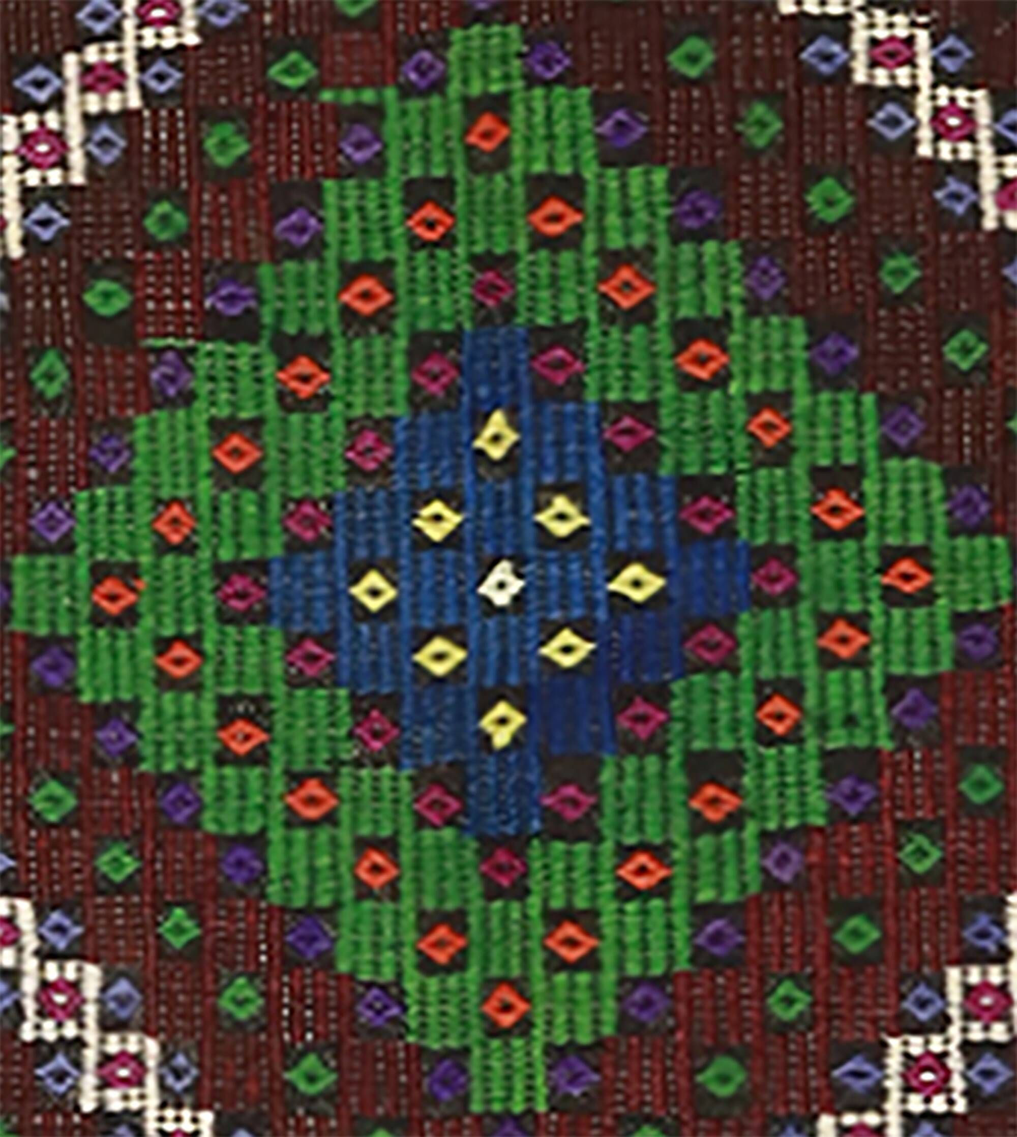 Grand Turkish Kilim Anatolia 196x326 cm Geometric Vintage Handwoven