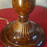 1930s tortoiseshell painted steel lamp with parchment shade 73x40 cm