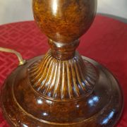1930s tortoiseshell painted steel lamp with parchment shade 73x40 cm