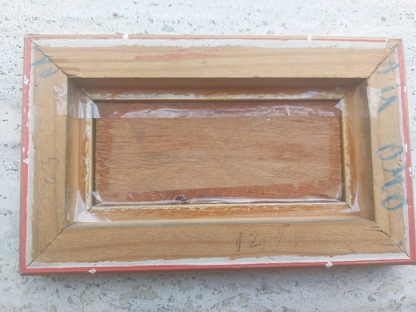 Small oil painting on wood, Tuscan landscape