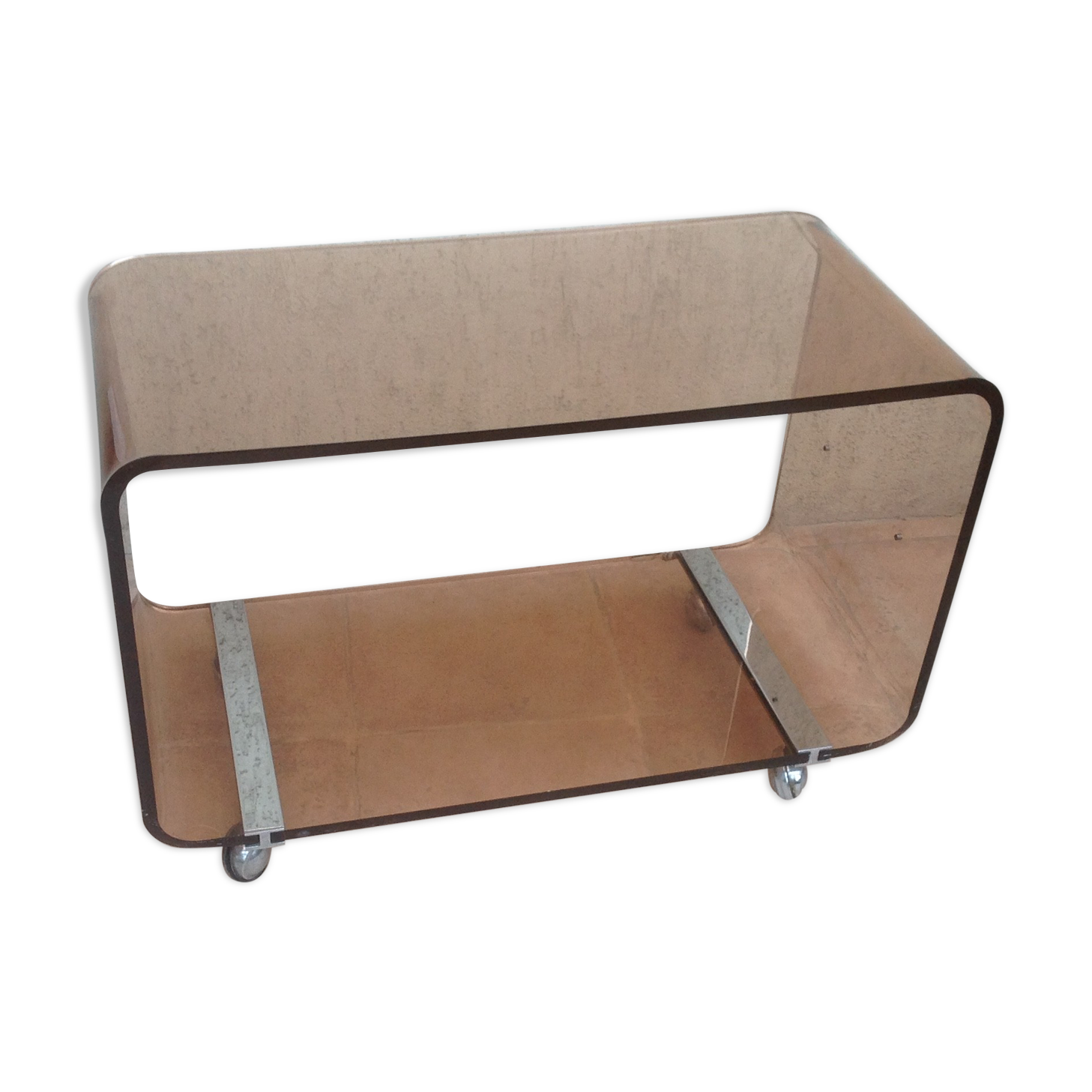 Table basse en plexiglas Roche Bobois année 70