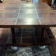 Scandinavian coffee table from the 50s in teak and aluminum