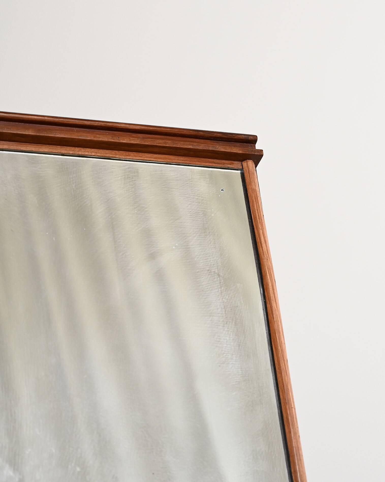Scandinavian teak vanity table with integrated mirror, 1960s