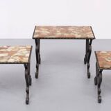 Onyx nesting tables France 1970s