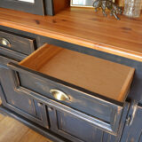 Patinated black cupboard