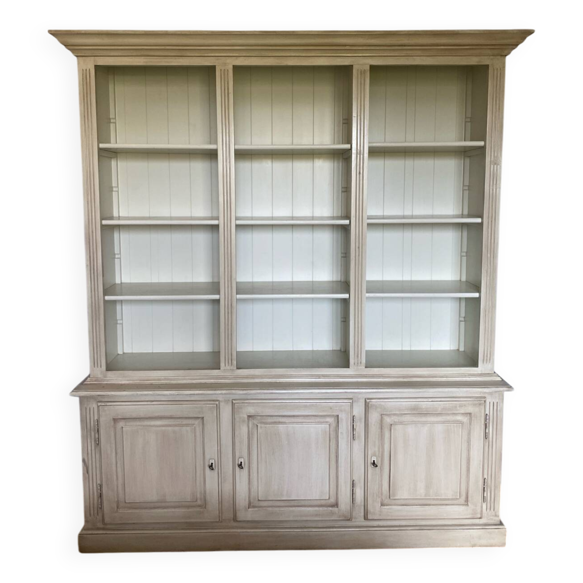 Bookcase, ecru wood, Basic Line brand by Luc Meganck