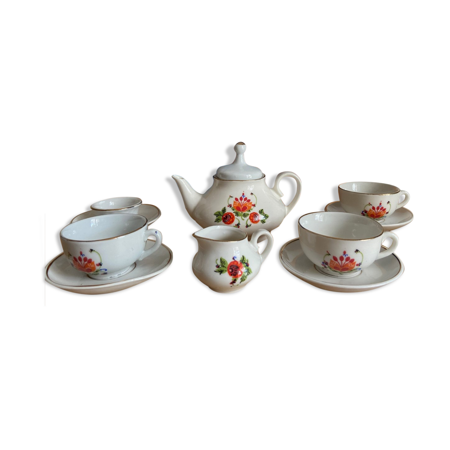 Service dinette faience old